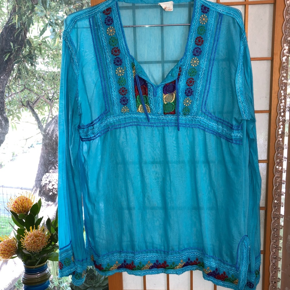 🦋1960’s MOROCCAN 100% COTTON Vintage blouse🦋